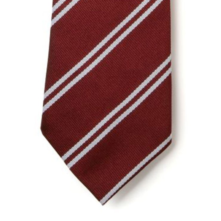 Striped Ties - Maroon & White