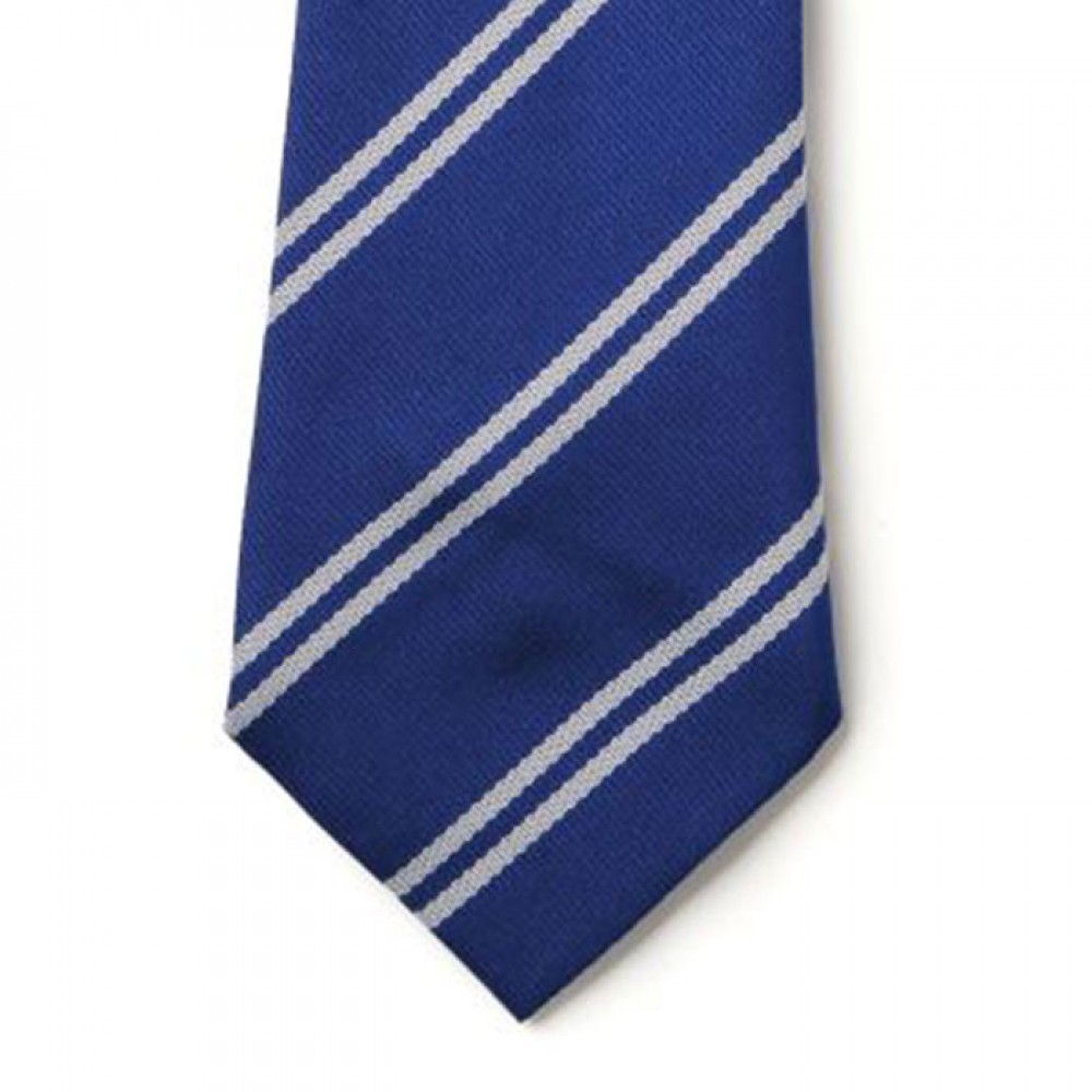 Striped Ties - Royal & White