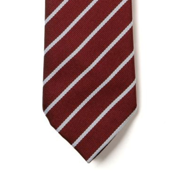 Striped Ties - Maroon & White