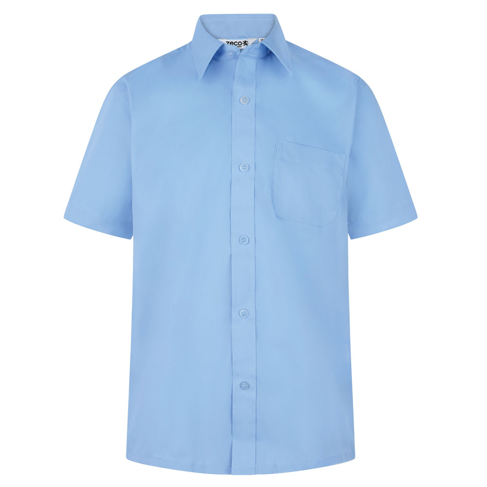 Boys Short Sleeve, Non Iron Eco-Shirt - Twin Pack