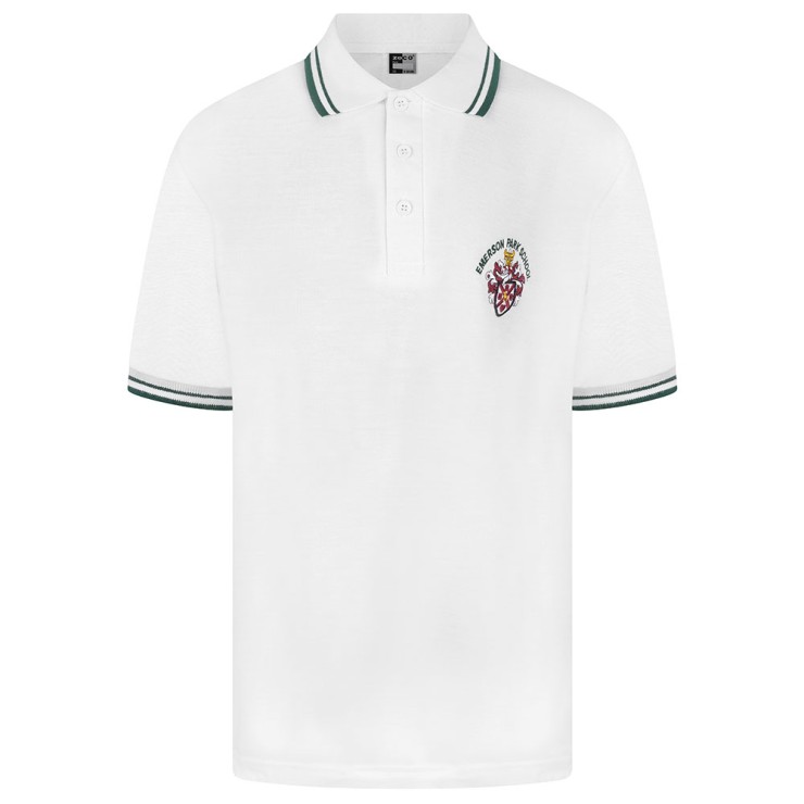 Tipped Polo Shirts (White Tipped Collar) (Made To Order)