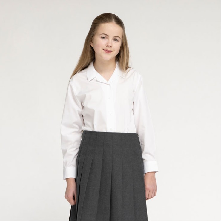 Long Sleeve, Non Iron Revere Collar Eco-Blouse - Twin Pack