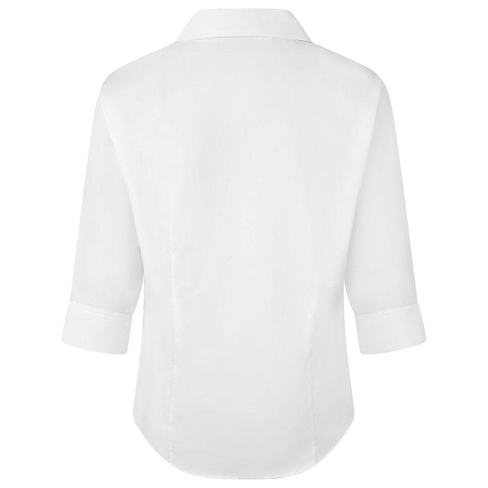Fitted 3/4 Sleeve, Non Iron Revere Collar Blouse - Twin Pack