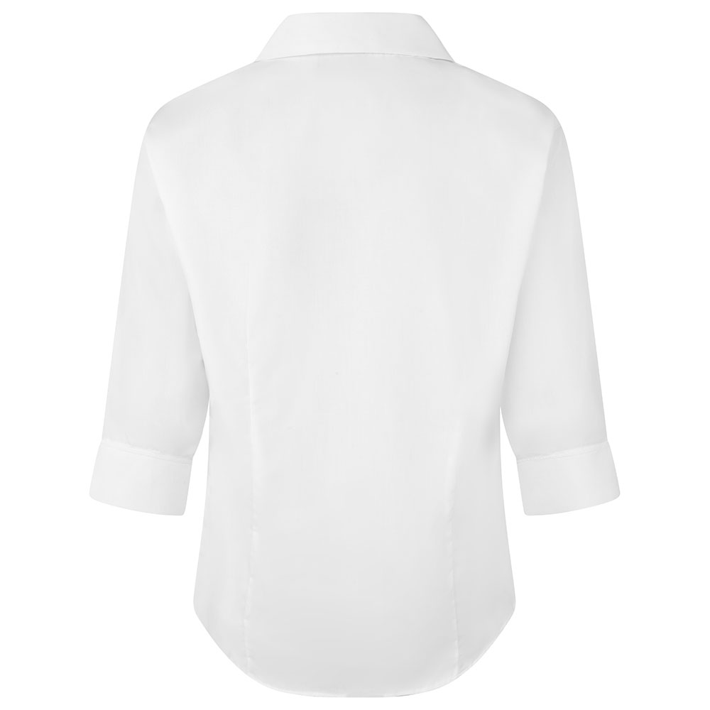 Fitted 3/4 Sleeve, Non Iron Revere Collar Eco-Blouse - Twin Pack