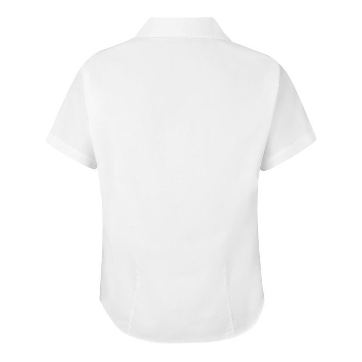 Fitted Short Sleeve, Non Iron Revere Collar Eco-Blouse - Twin Pack