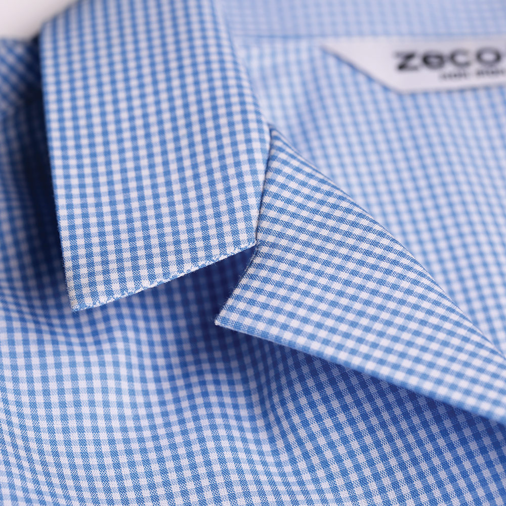 Checked Short Sleeve, Non Iron Revere Collar Eco-Blouse - Twin Pack (Made To Order)