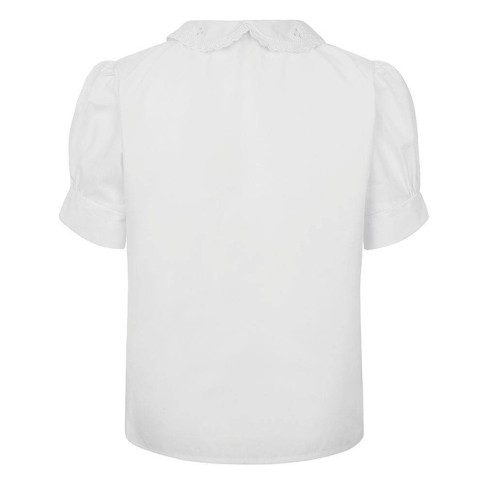 Short Sleeve, Non Iron Lace Collar Eco-Blouse