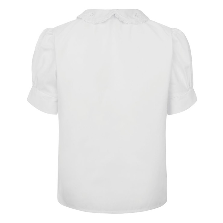 Short Sleeve, Non Iron Lace Collar Eco-Blouse