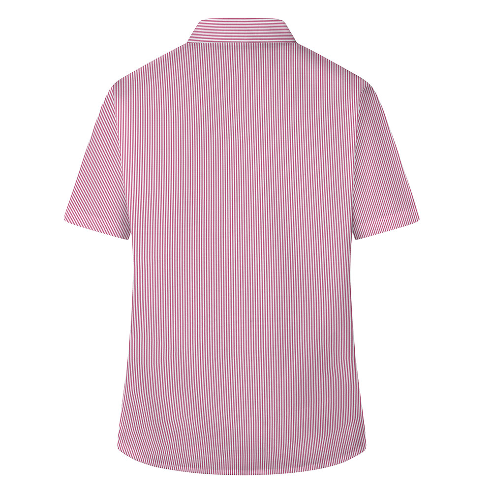 Woven Stripe Short Sleeve, Non Iron Revere Collar Eco-Blouse - Twin Pack (Made To Order)