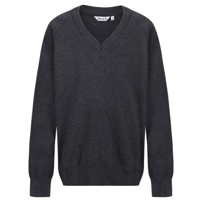 Cotton Mix Knitted V-Neck Jumper