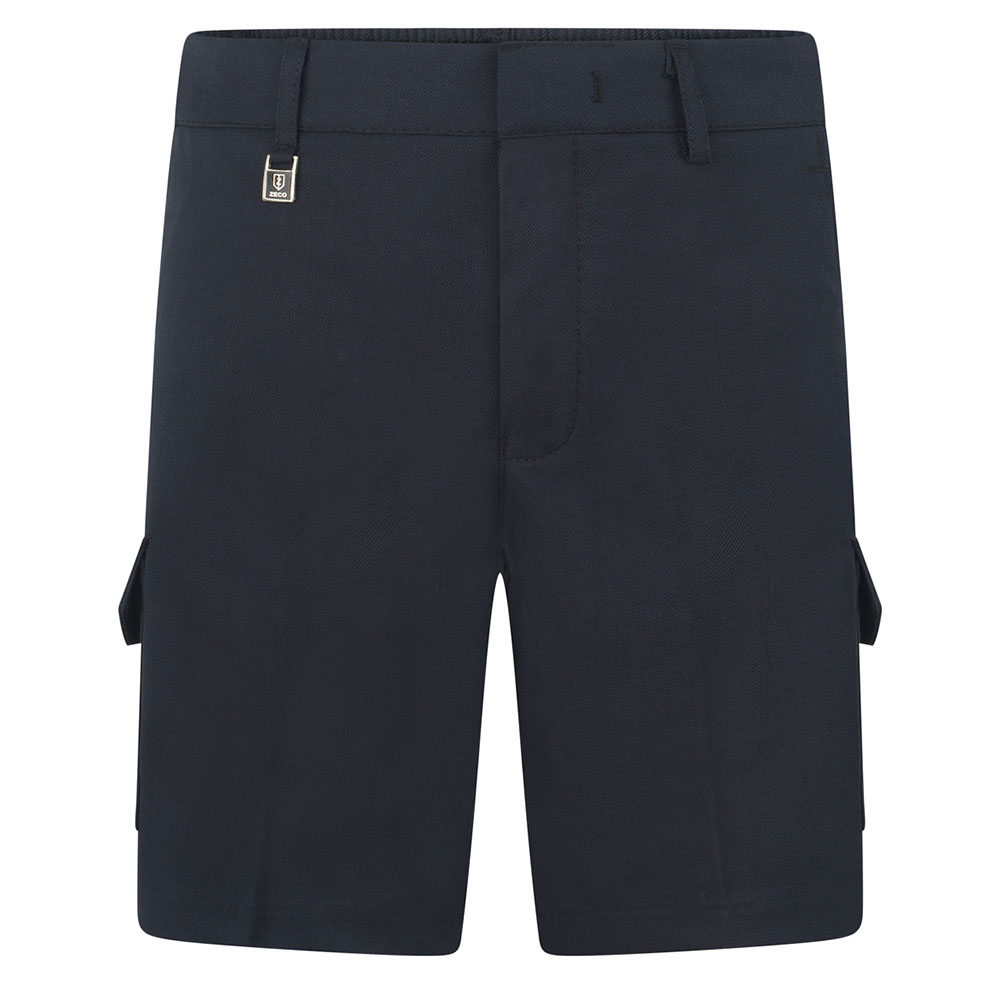Boys Cargo Style Shorts School Uniform Half Elasticated Waist BS3077